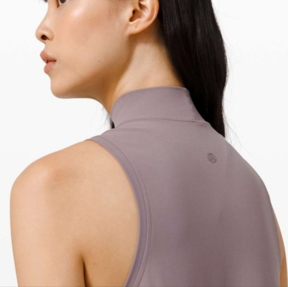 Lululemon All Yours High-Neck Dress Lunar Rock Mauve Grey Soft Vitasea Size 8 - Picture 4 of 9